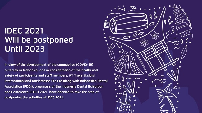 2021印尼雅加達(dá)牙科展覽會(huì)將延期到2023年舉行(www.cqmrd.com)